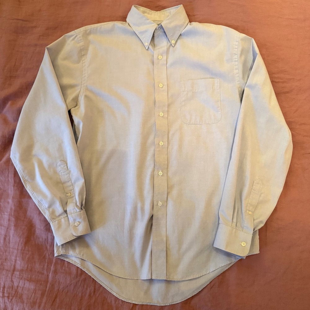 Lands’ End light blue button down oxford